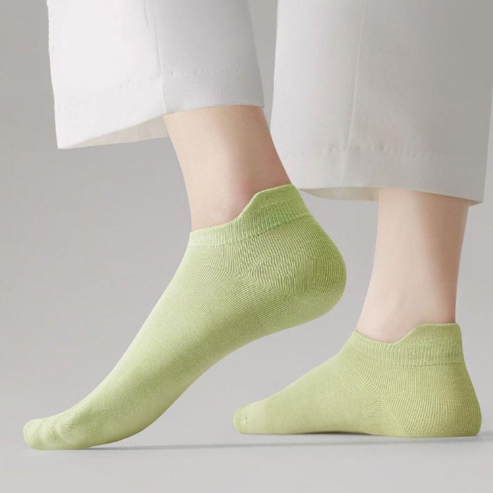 10Pairs Korean Style Invisible Boat Socks Candy Color Ear Lifting Socks Mesh Short Socks  Daily