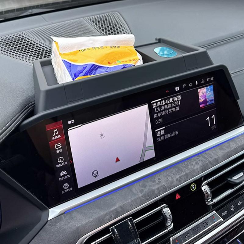 For BMW X5 G05 X6 G06 BMW X7 Central Control Dashboard Navigation Screen Rear Storage Box Tray Interior Accessories -