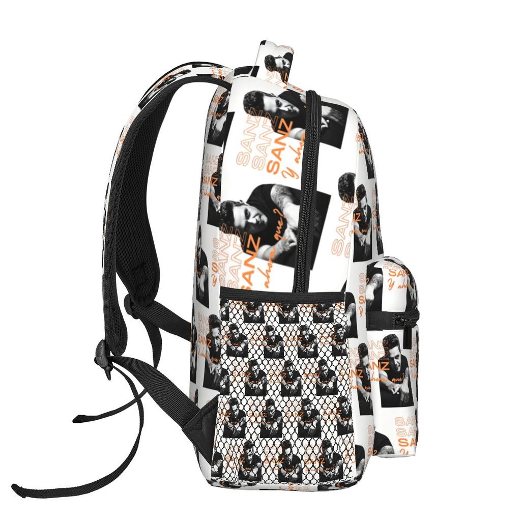 Singer Alejandro Sanz Pop Music Backpack Student Boys Girls BookBag Kids School Bag Computer Shoulder Bags for Men Women