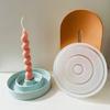 Circle Candlestick Mold Gypsum Plaster Mold for DIY Jewelry Organizer Home Decor