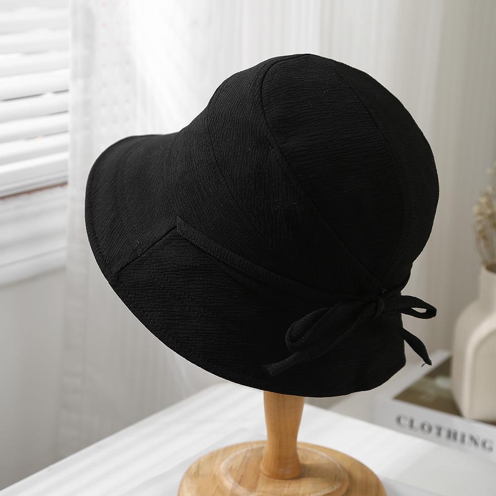 Outdoor Hat Children Lace Up Fisherman Hat Children Spring and Summer Temperament Versatile Big Brim Sunshade Sunscreen Basin Hat Shows Small Face