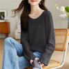 Spring and Summer New Solid Color Simple Hollow Knitted Sweater Women's Fashion Loose and Thin Bat Sleeve T-shirt Top Thin