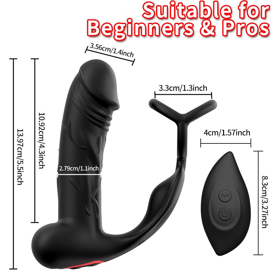 Wearable Vibrating Ring Remote Control Charging Waterproof Vibration Lock Sperm Penis Ring Adult Sex Toy Prostate Massager
