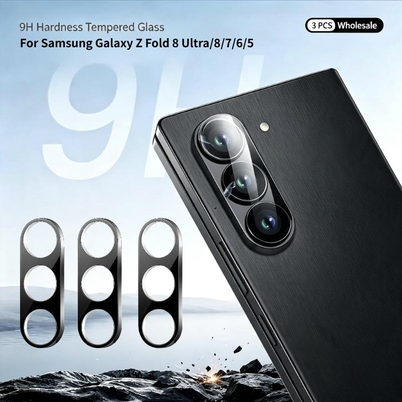 1-3PCS 9H 3D Tempered Glass Camera Protector for Samsung Galaxy Z Fold 8 Ultra 7 6 5 HD Case Friendly Lens Cap Cover Accessorios