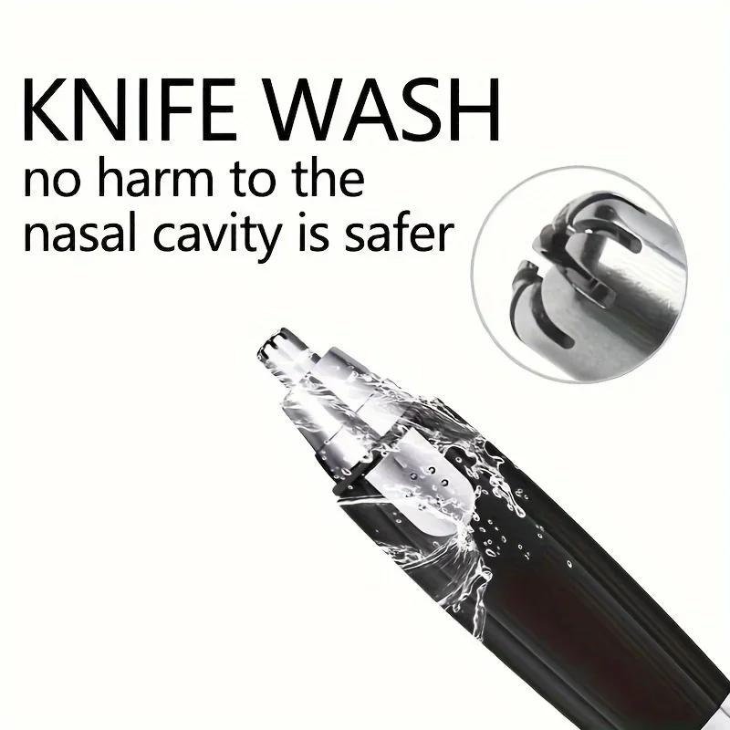 1PC Waterproof Nose & Ear Hair Trimmer – Multifunctional Beard Trimmer, Ideal Shaving Gift for Men