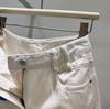 Plus Size High Waist White Jeans for Pear Shape Women - Loose, Slimming, Cropped, Straight Wide Leg Pants
