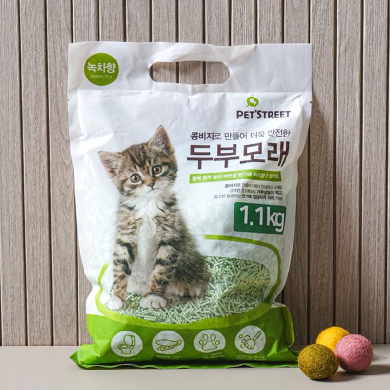 [Pet] Kedi Tofu Kumu 1.1 Kg Yeşil Çay Aromalı