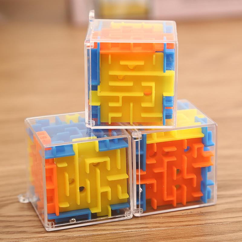 3D Maze Magic Cube Six-Sided Transparent Puzzle Speed Cube Rolling Ball Magic Cubes Maze Toys For Children Stress Reliever Toys