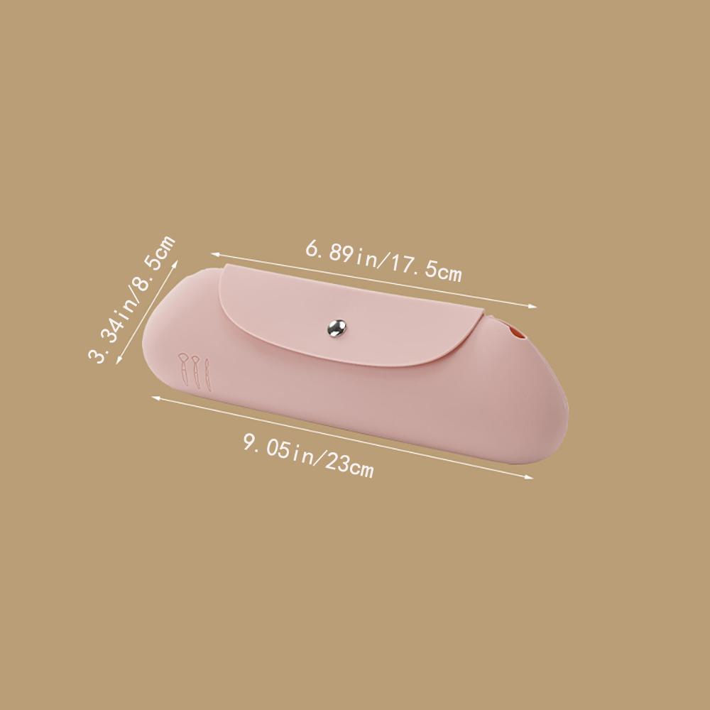 Silicone storage beauty bag, dust-proof makeup brush tool storage bag, travel portable makeup handbag