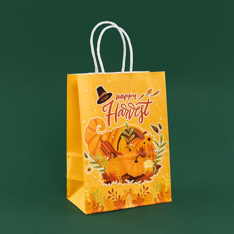 StoBag Thanksgiving Eco-Friendly Kraft Paper Tote Gifts Bags for packing Goodies Presents Candy Perfect for Parties 12/30pcs