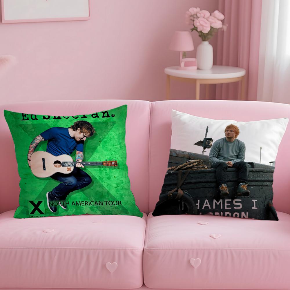 popular singer Ed Sheeran Cushion Cover Soft EasyWash Pillow Case Versatile for Couch Bed Travel and Office