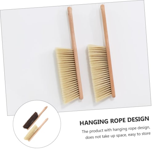Anneome 2-Piece Cleaning Brush, Carpet Broom, Hand Dusting Brush for Bed Cleaning, Carpet Cleaner Brush, Hand Brush, Sofa Duster, Bed