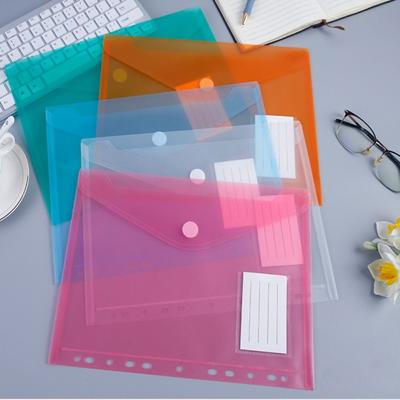 A4 Bunte transparente Aktenordner, Brieftaschen, Dokumentdateien mit Löchern für Ringbuchordner, Umschlagtaschen für das Schulbüro