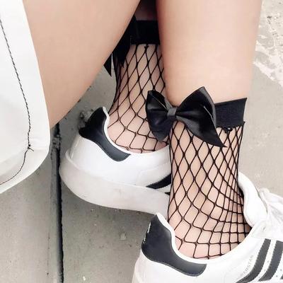 Moteriškos kojinės Tinklelio kojinės Kaspinas Žuvies tinklo Kulno aukščio Nėriniai Žuvies tinklo Vintažinės Trumpos Madingos Vasaros Mergaitės kawaii Kojinės 2024