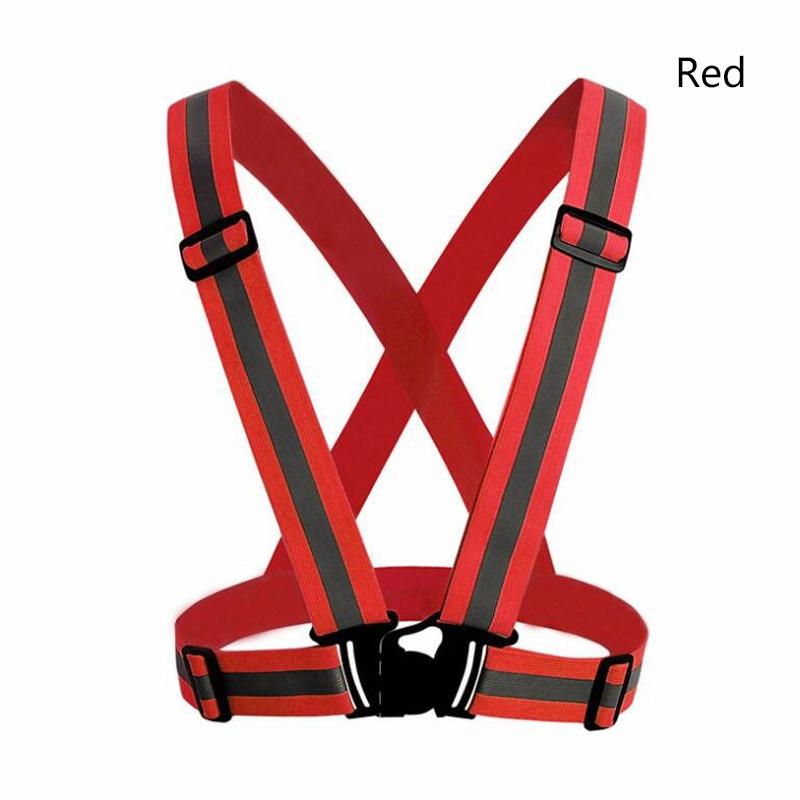 

Светоотражающий жилет мужской женский ночной предупреждающий безопасность для бега езды на велосипеде спорта 2025 красный