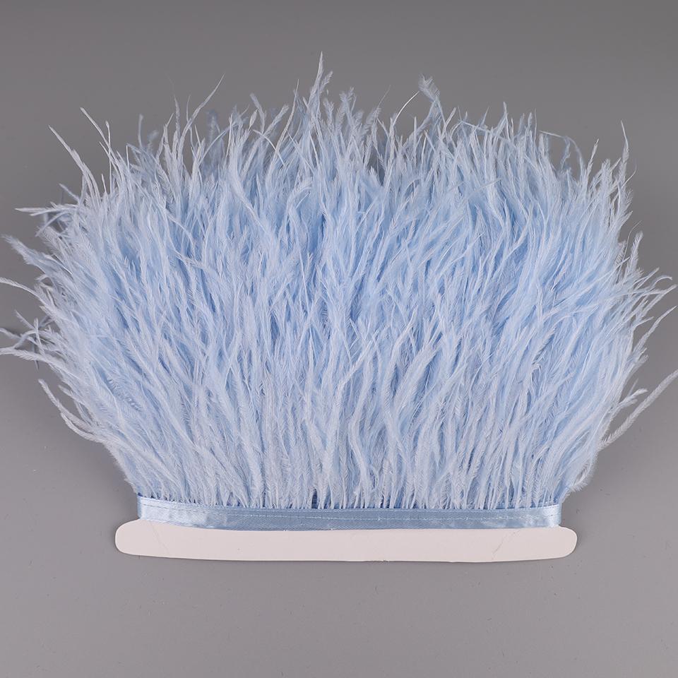 Ostrich Feathers Fringe 2M 55colors Selected Clothing Sewing Crafts Dress with Fluffy Feather Ribbon