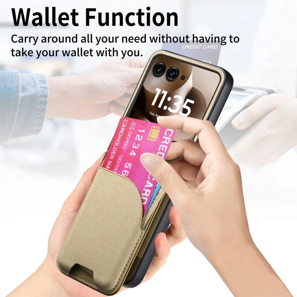 2 in 1 Magnetic Wallet Phone Case for Motorola Moto Razr 60 50 40 Ultra Card Holder Protective Leather Cover Case