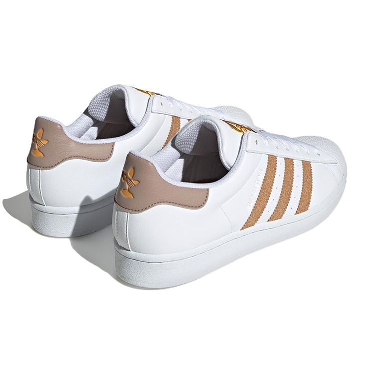 Adidas Superstar Bílé Korkové Unisex Tenisky Cloud-White Křídově-Hnědé Crew-Yellow GY0013