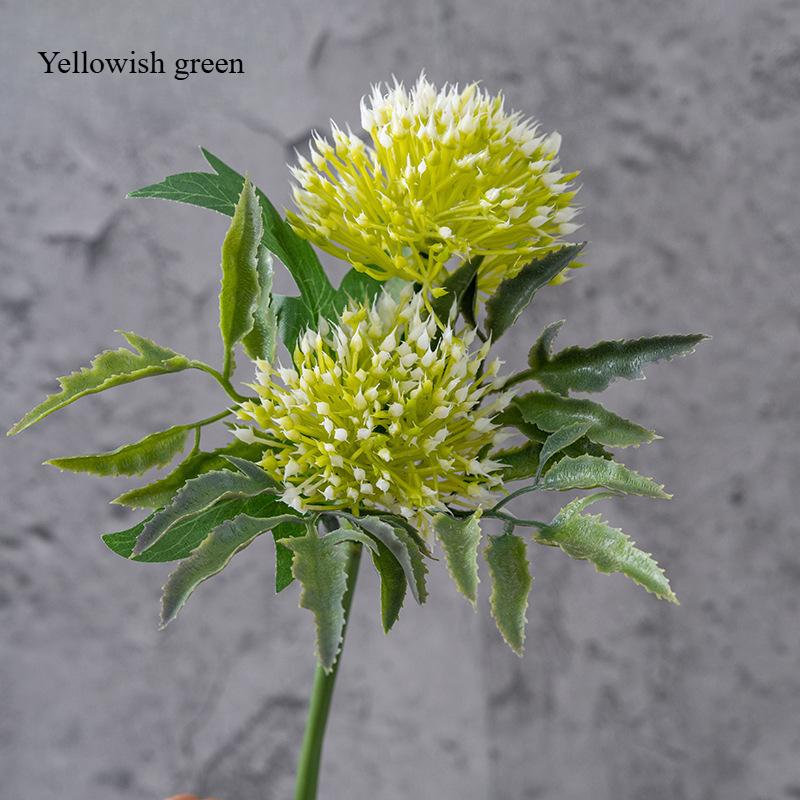 

11-дюймовый искусственный шар из синего чертополоха в стиле ИНС, домашнее свадебное украшение, реквизит для фотосъемки желто-зеленый