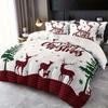 Soft Breathable Reinder Digital Print Soft with Soft Fabric Duvet Cover And Pilowcases Set Fashion Clasic Cozy Beding Colection