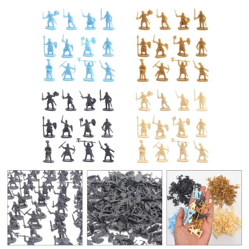 200 Stück Miniatur-Soldat Kleiner Soldat Militär-Modell Plastik-Soldat Schaufensterpuppe Kinder Kampfspielzeug Mehrere Haltungen