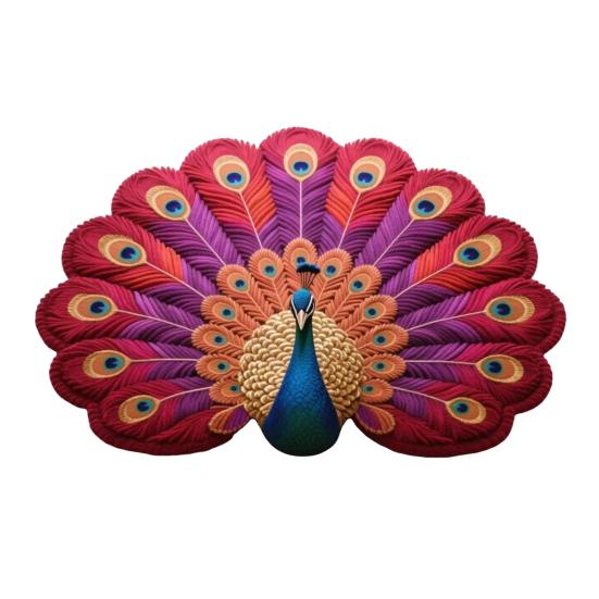 Peacock Floor Mat 3D Realistic Pattern Bathroom Mat Quick Dry Floor