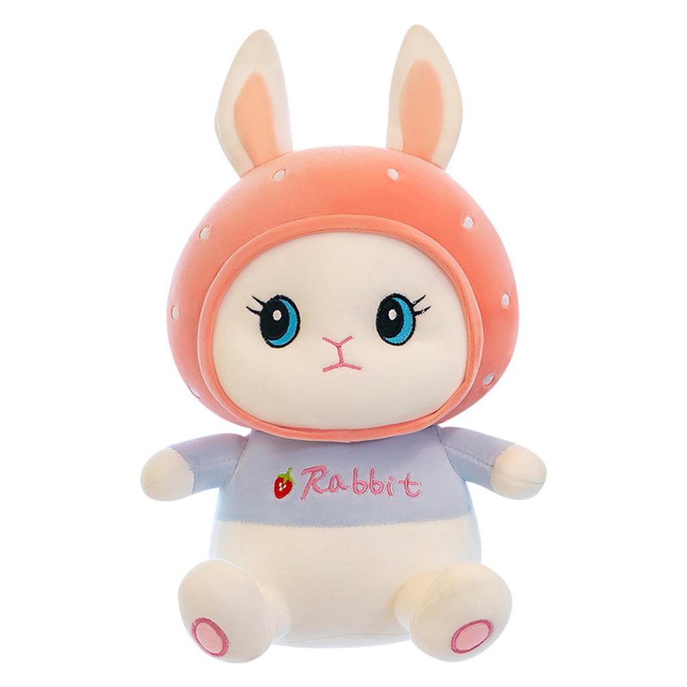 Newborn Baby Plush Stuffed Toys Cartoon Strawberry Rabbit Early Educational Toy