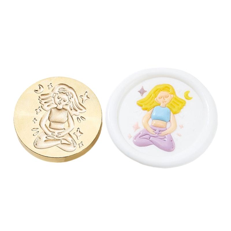 Серия Йога Печать сургучом Печать сургучом в форме сердца для приглашений Скрапбукинг Конверты Открытки Подарки Письма Украшения