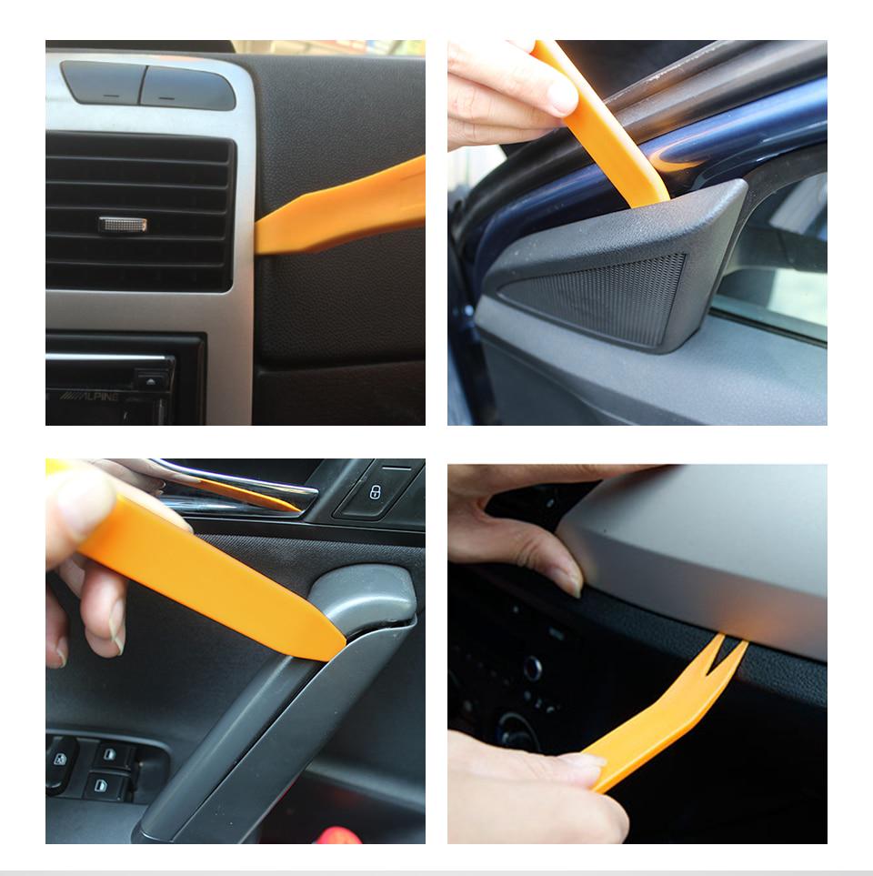4-teiliges Innenwerkzeug-Set, Hebel-Tür-Clip, Radio-Panel, Auto-Entfernungswerkzeug, Audio-Armaturenbrett-Demontage-Werkzeug