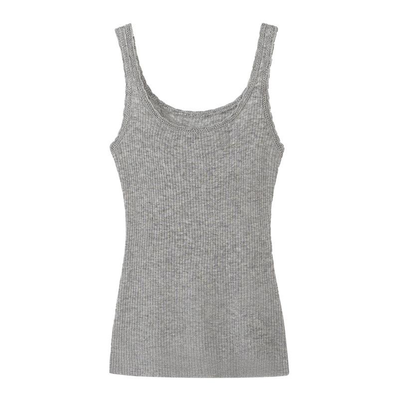 Wool hook-up sling vest for women's spring and summer thin inner base Spice girl pure desire wind slim-fitting outer sleeveless top