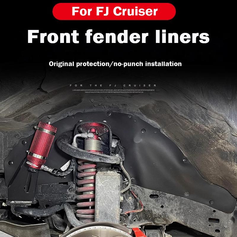 Splash Guard Fender Liner Protector Compatible with Toyota Land Cruiser Prado GRJ120 LC120 Lexus GX Front Wheel 2 Pieces 03-09