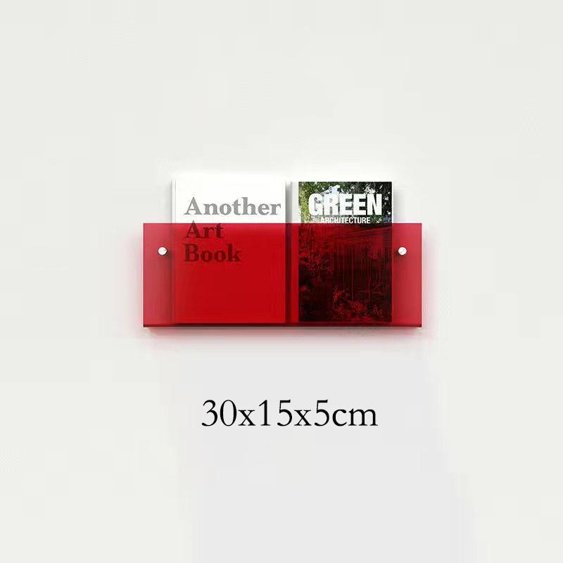 

12-цветный акриловый держатель для брошюр, настенное крепление, стойка для журналов, плавающие книжные полки, подвесной дисплей, органайзер для литературы