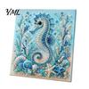 Pittura Creativa con Perline Tartaruga Marina Polpo Fai da Te Kit Perle 3D, Tema Oceano Diamond Art Kit Decorazioni Sottomarine per Adulti Principianti, Kit Tutto Perle Dot Wall