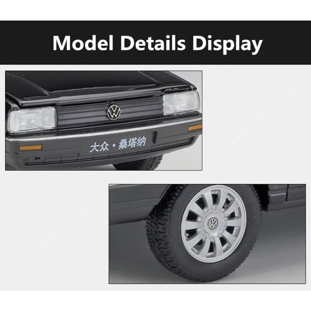 Welly 1/24 Volkswagen Santana Alloy Car Model Diecast Metal Classic Retro Vehicles Car Model Simulation Collection Children Gift