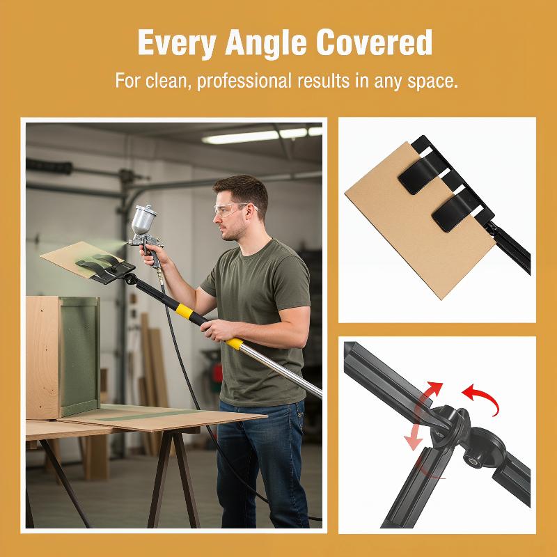 DIY Project Adjustable Angle Baffle Paint Sprayer Clamp Holder Set for Home Convenience