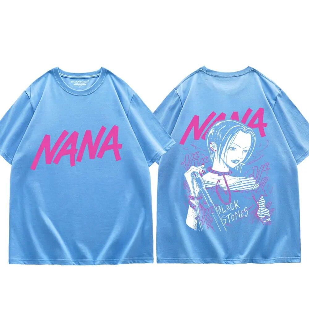 Japan Anime Nana Osaki Graphic T Shirts Unisex Women High Street Fashion Short Sleeve T-shirts Summer Trend Casual Loose T-shirt