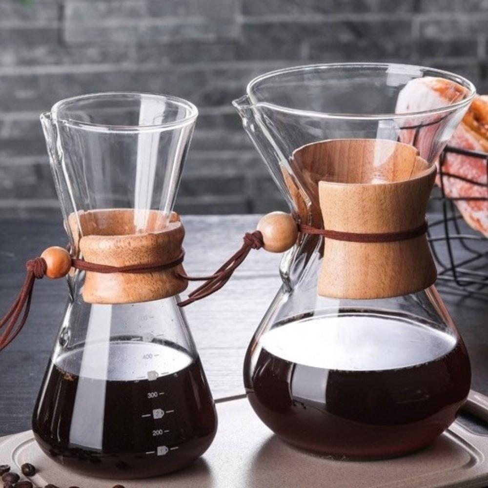 Glass Coffee Pot Stainless Steel Coffeeware Espresso Coffee Tea Pot Kitchen