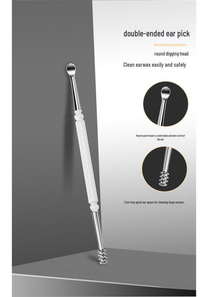 Stainless Steel Nail Clipper Set with Mirror, Ear Pick, and Nail File Manicure Tools