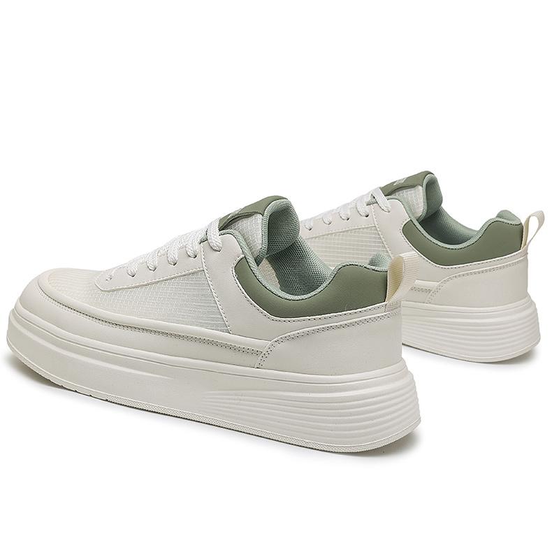 White men's shoes summer lightweight breathable casual board shoes men's white shoes anti slip thick sole versatile sports shoes