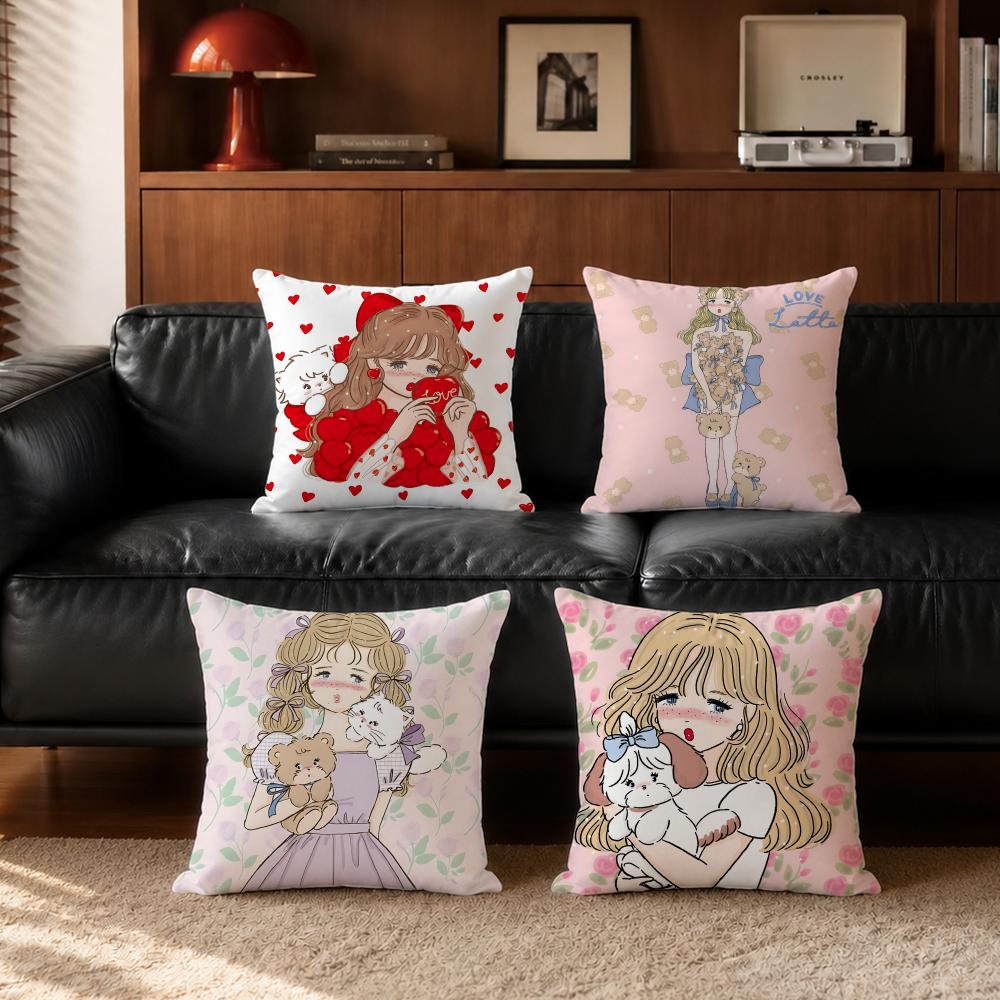 Art Mmikko Illustrationsed Cushion Cover Cushion Cover Set Pcs X X X Pillowcase Decorative Sofa Home Decor