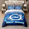 Brighton & Hove Albion Football Design Bedding Set Custom Text 1 Duvet Cover & 2 Pillow Cases