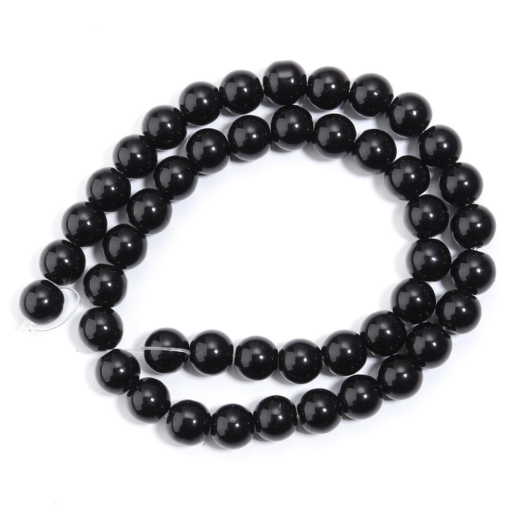 1 Strand 6/8mm Solid Color Glass Beads Loose Spacer Round Beads For Jewelry Making DIY Handmade Bracelet Necklace Accessories