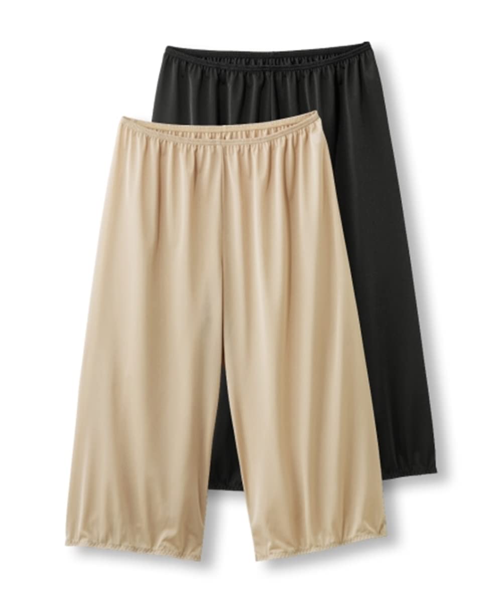 

Convenient pettipants for the set for wide black L [Nissen] toilet, bottoms, 2-piece set, women s, + beige,