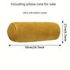 Multipurpose Velvet Cylindrical Pillow Classic Soft High Elastic Core Knit Fabric Solid Color Hand Wash Home Sofa Bedroom Decor