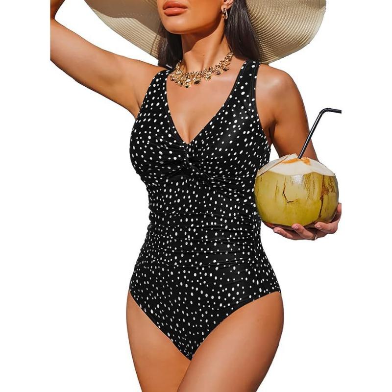 New Popular One-piece Bikini Sexy Leopard Print Splicing European and American Thin Waist Swimsuit Swimsuit