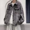 Men Blue Classic Denim Jackets Solid Jean Coats Male Cotton Denim Coats Spring Autumn Outwear Casual Cowboy Jackets