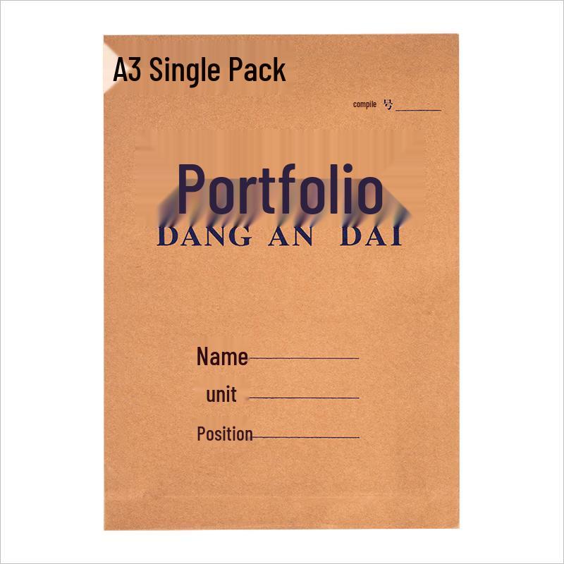 Dexuan 1818 A3 Blue Kraft Paper File Bag A3