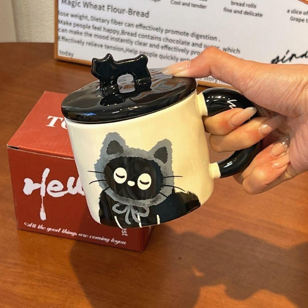 Creative Cat Ceramic Mug 360ml Cartoon Water Cup Happy Birthday Gift Tea Cup  Tableware
