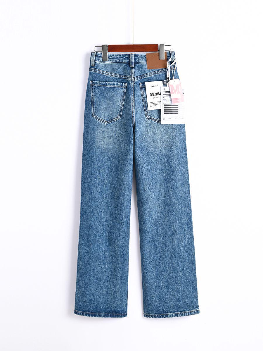 Shop s Signature Women s High-Waisted Wide-Leg Jeans - BOSSA Turkish Fabric, Early Autumn Loose Fit. Blue - Regular