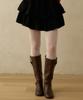 Pink Pineapple Basic Tiered Cordu Skirt_Black
